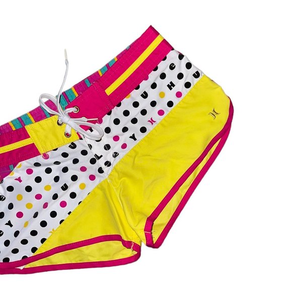 Hurley Retro Color Block Board Shorts Juniors 3 Swimwear Beach Booty Bootie - Picture 3 of 7